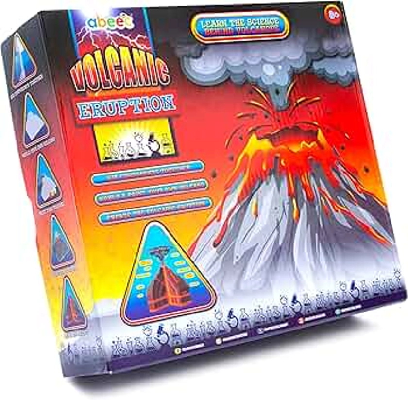 abeec Make Your Own Volcano Kit For Kids - Kids Science Kits - Science Experiments For Kids - Science Kits For Kids Age 7 - Craft Kits For Kids - Chemistry Gifts for Kids