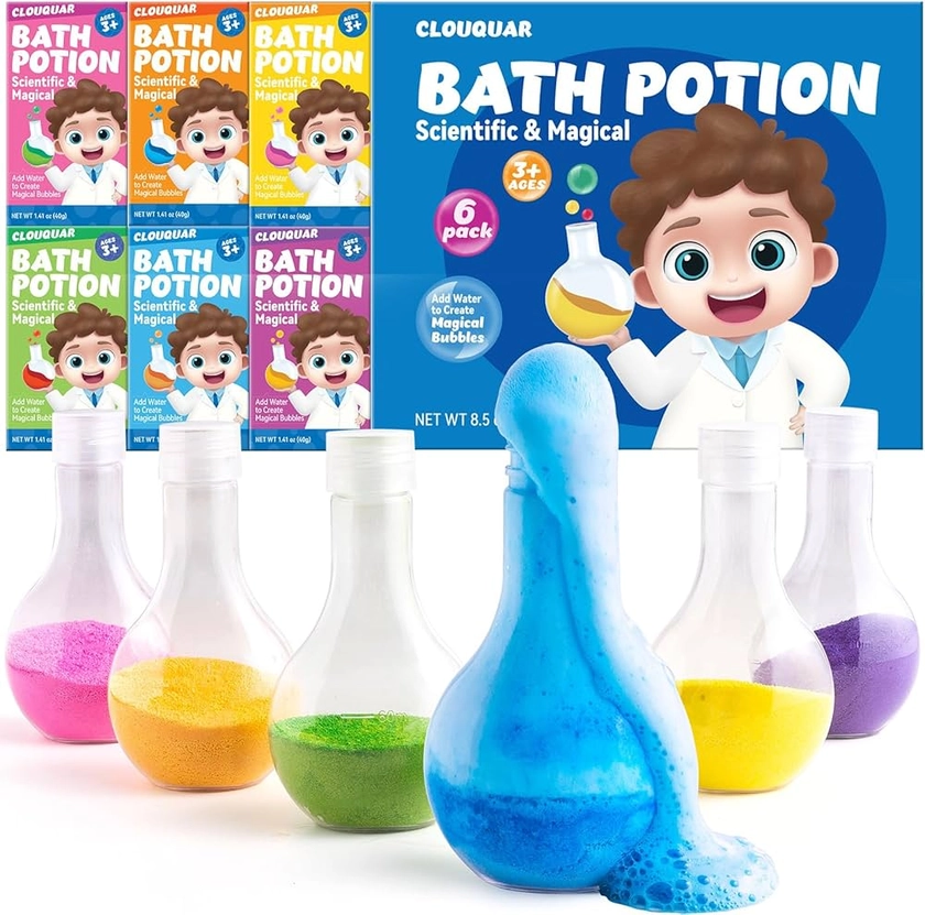 CLOUQUAR Kids Bath Bomb Potions, 6 Pack Fizzy Bubble Bath Explosions, Colorful Burst Bath Bombs for Kids, Scientific & Magical Bath Time Buddy, Fun & Educational Kids Bath Experience : Amazon.ca: Beauty & Personal Care