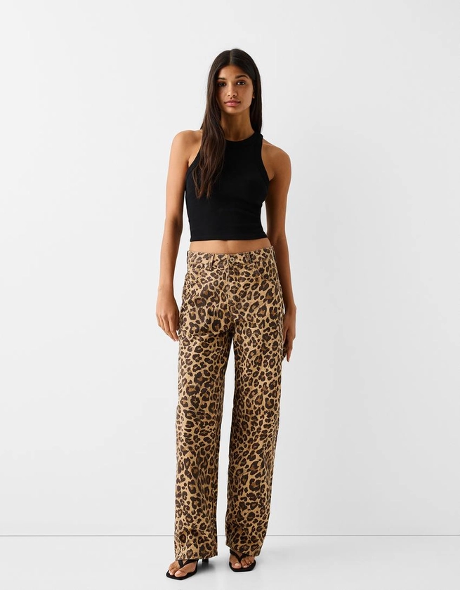 Pantalon balloon carpenter imprimé animal - BSK Teen