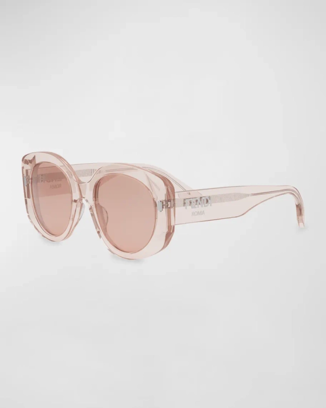 Fendi Fendi Roma Acetate Round Sunglasses