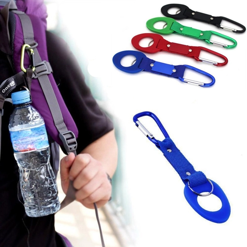 1pc Durable Aluminum Carabiner Water Bottle Holder for Camping and Hiking - Securely Attach Your Bottle and Stay Hydrated on the Go