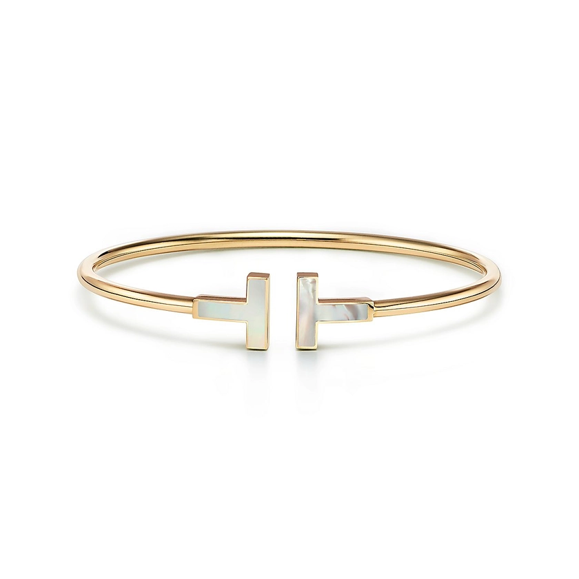 Tiffany TWire Bracelet in Yellow Gold with Mother-of-pearl