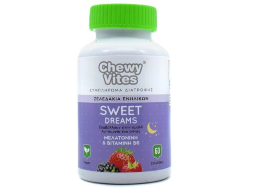 Vican Chewy Vites Adults Sweet Dreams Συμπλήρωμα Διατροφής για την Αϋπνία 60 Μασώμενα Ζελεδάκια - Φαρμακείο Αγγέλου