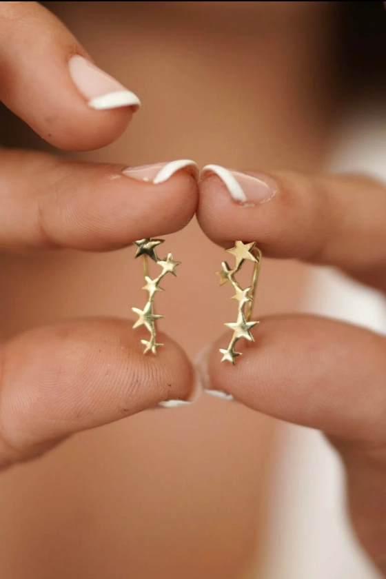 Star slip on earring