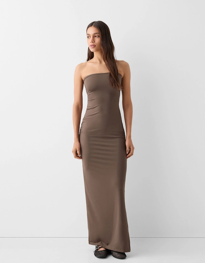 Bandeau neckline midi dress - Dresses - Women