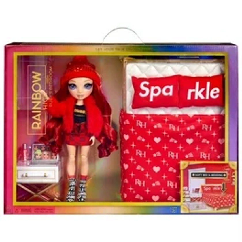 Rainbow High Winter Break Ruby Anderson – Red Winter Break Fashion Doll and Playset with 2 complete doll outfits, Snowboard and Winter Doll Accessories, Great Gift for Kids 6-12 Years Old