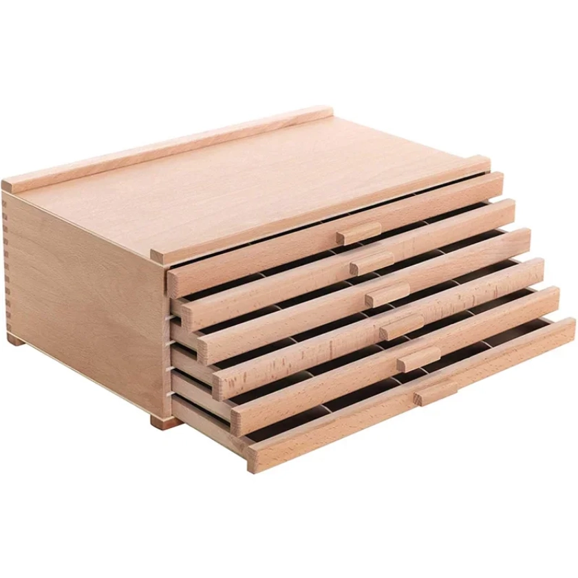 For Art Supply Drawer Wood Artist Supply Storage Box - Pastels, Pencils, Pens, Markers, Brushes