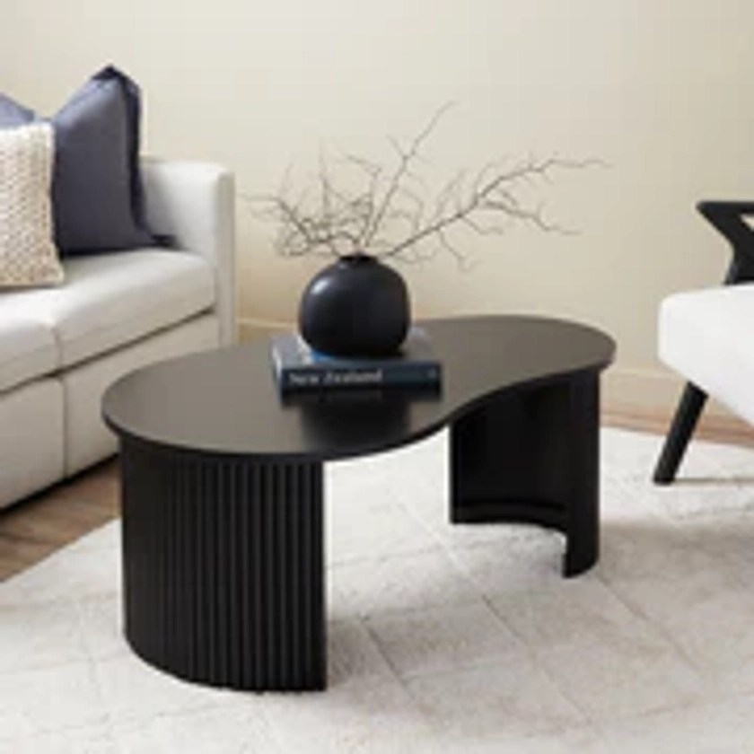 Eve Pebble Shaped Coffee Table - Black