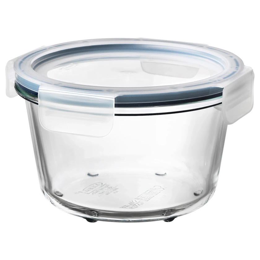 IKEA 365+ food container with lid, round glass/plastic, 600 ml (20 oz) - IKEA CA