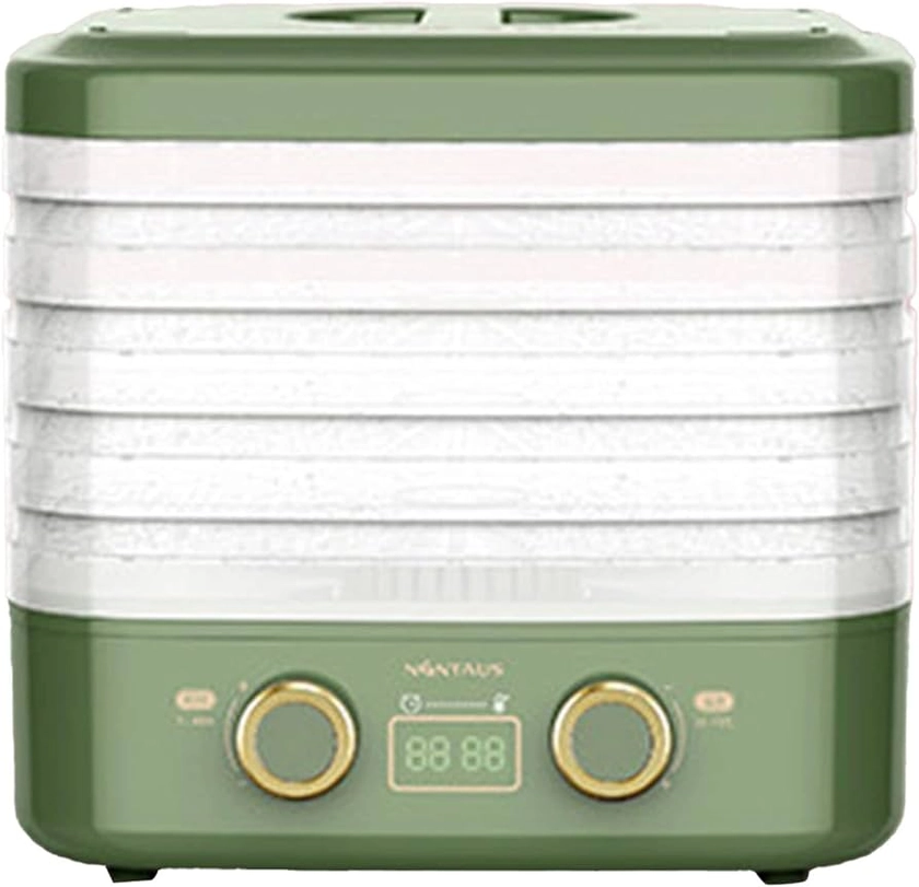 Zerodis Household Appliances Kitchen Appliance, Timer Low Noise Temperature Control Multifuntional Food Dryer 220V Fruit Dehydrator 5 Trays (Green Double Knobs) : Amazon.co.uk: Home & Kitchen