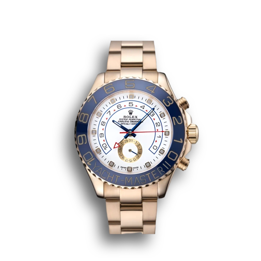 Rolex Yacht-Master II White Dial Blue Bezel Gold Bracelet 622271 - Best Place to Buy Replica Rolex Watches | Perfect Rolex