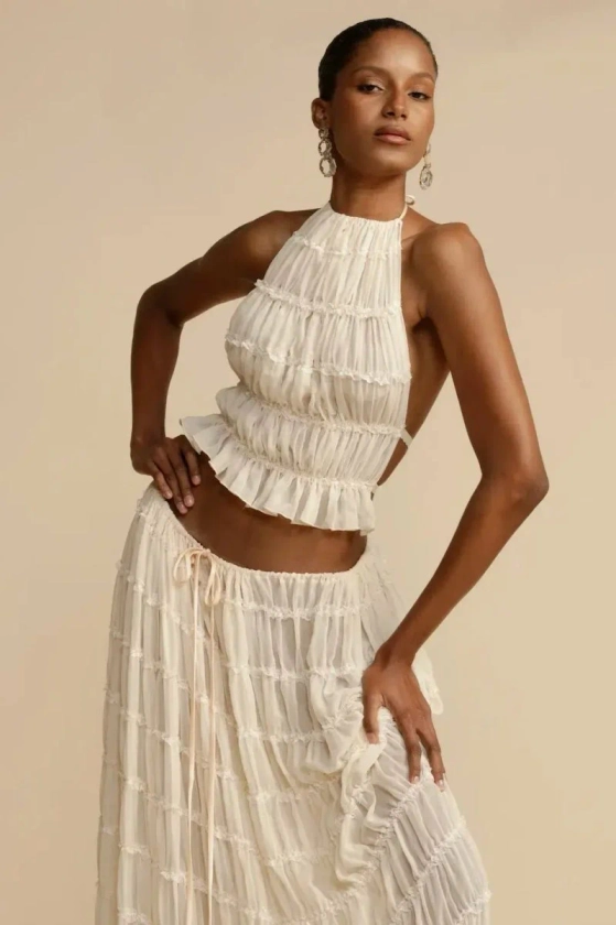 Rosalie Backless Pleated Set - Sunfere