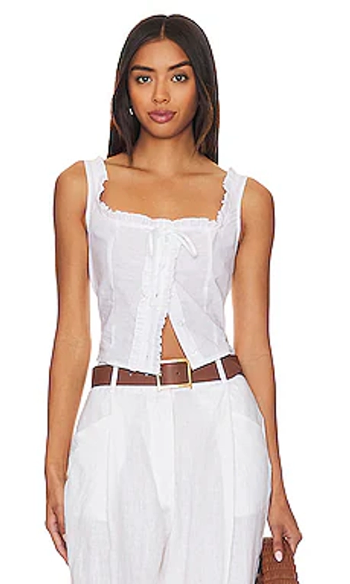 SNDYS Cottage Top in White from Revolve.com
