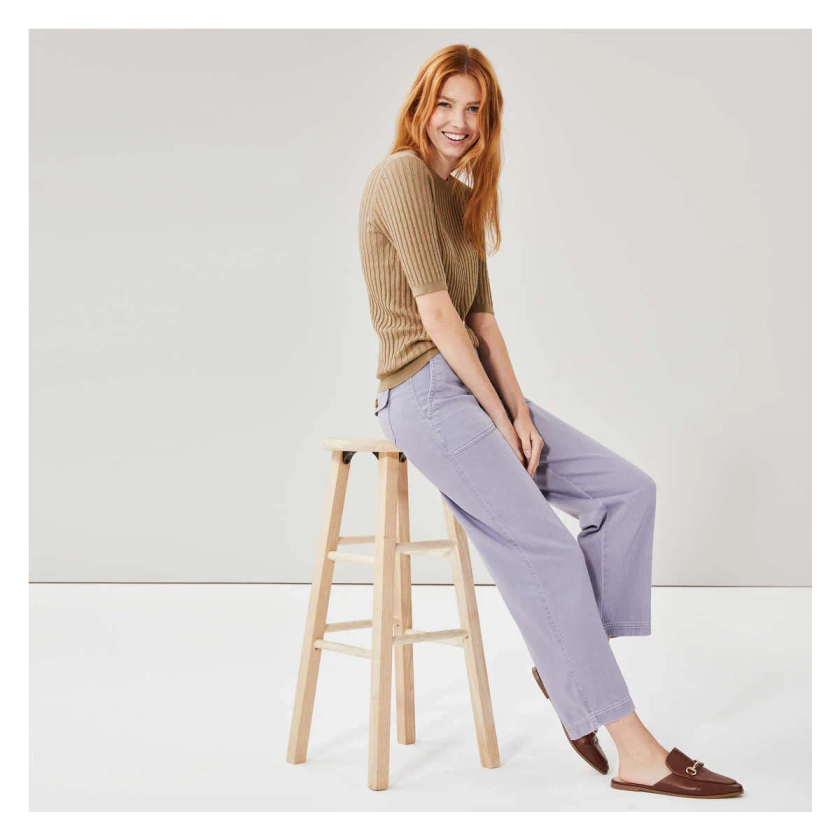 Soft Denim Pant in Lilac from Joe Fresh