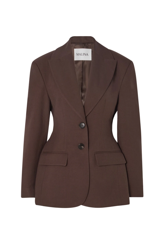 Ella blazer - Chocolate - BLAZERS | Malina