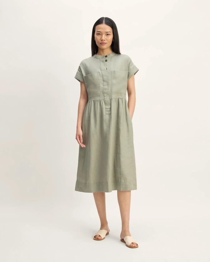 The Linen Workwear Midi Dress