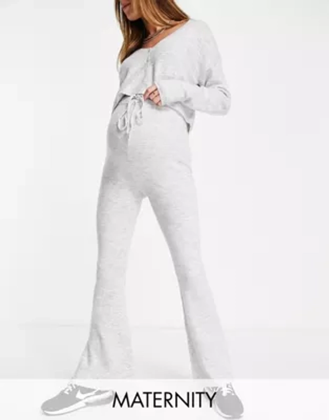 Cotton:On Maternity - Pantalon fendu sur les côtés - Gris