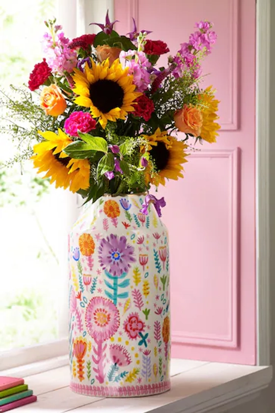 Lucy Tiffney Multi Floral Large Vase