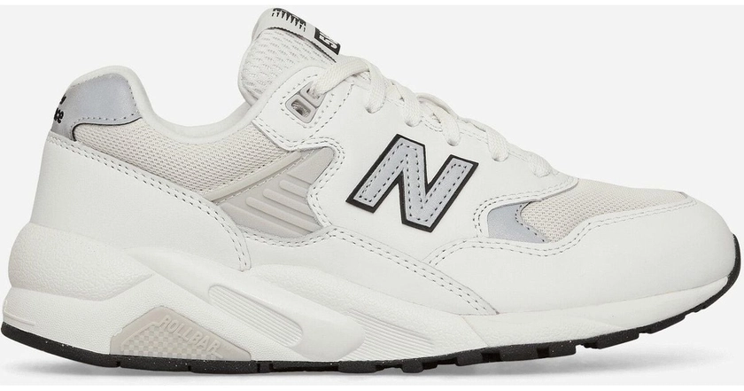 New Balance White 580 Sneakers / Sea Salt / Silver Metallic for men