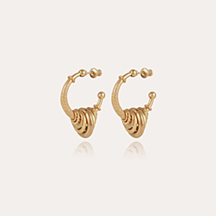 Boucles d'oreilles créoles Maranzana petit modèle dorées