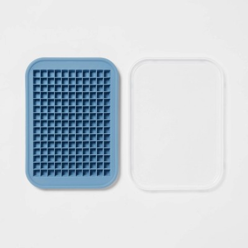Silicone Crushed Ice Tray with Lid Blue - Room Essentials™
