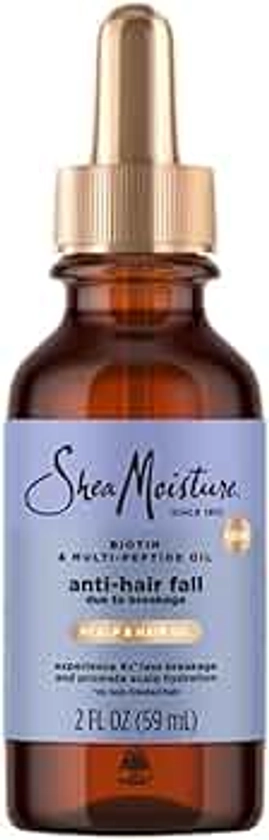 SheaMoisture Scalp & Hair Oil Anti-Hair Fall for Healthy Looking Hair and Moisturized Scalp, with Biotin & Multi-Peptide ScalpBoost Technology, 2 oz