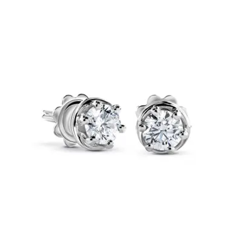 White gold and diamonds earrings 0,28 carats