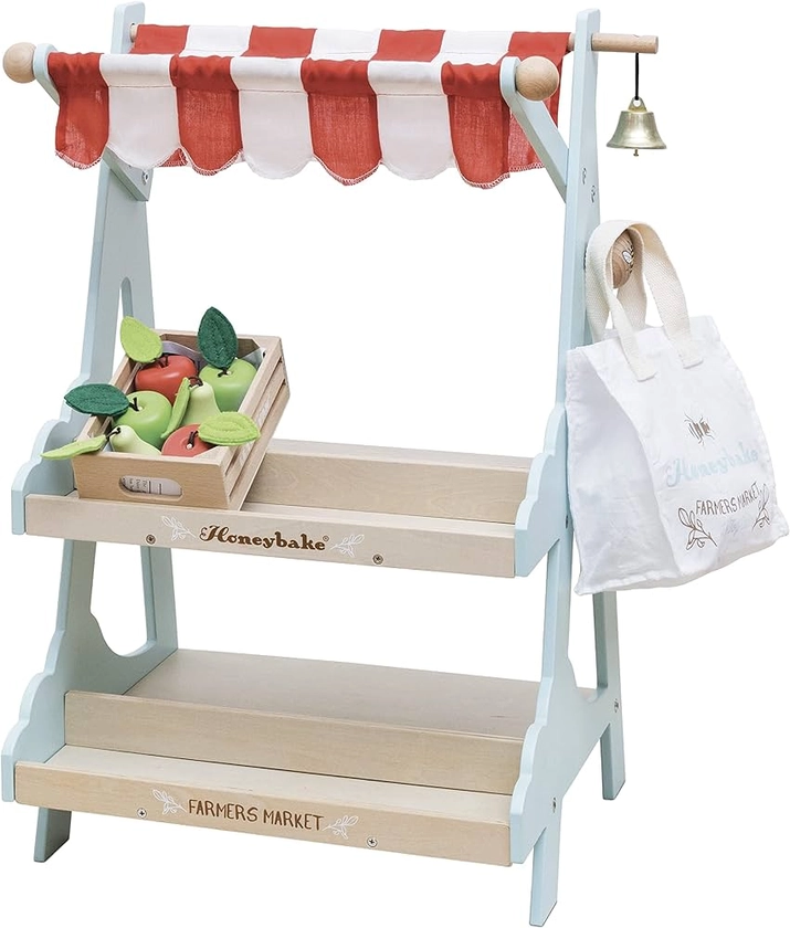 Le Toy Van - Wooden Honeybee Market Play Shop Set | Supermarket Pretend Play Food Shop , Small : Amazon.co.uk: Outlet