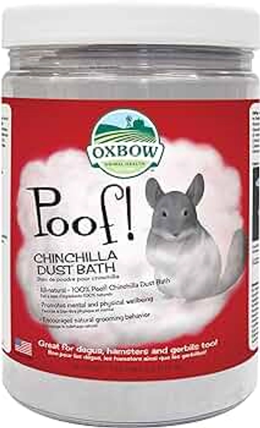 Oxbow Animal Health POOF! Chinchilla Dust Bath, 2.5 Pound Jar