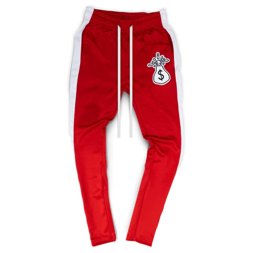 Che Money Bag Track Pants - Red WHITE