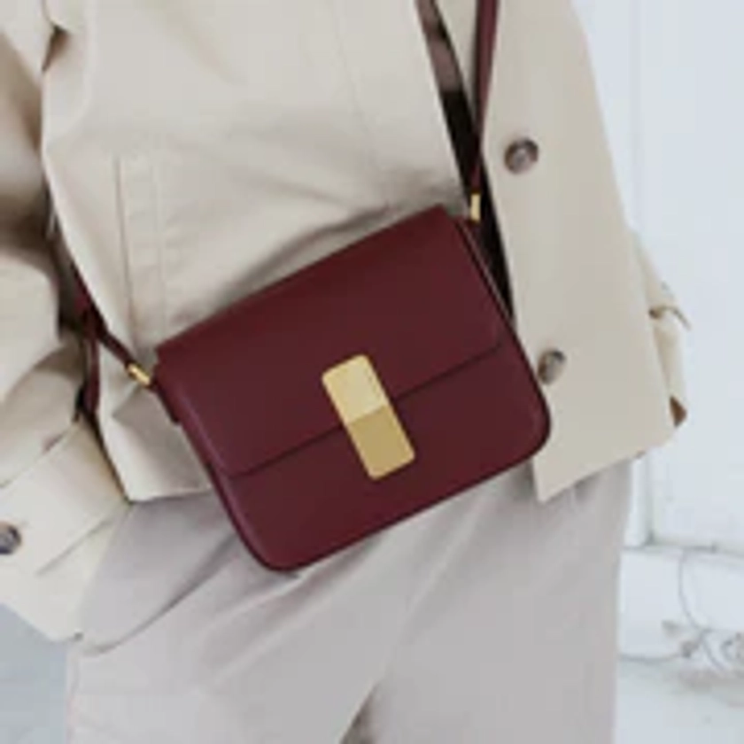 Mini Monceau Gold Edition - Burgundy Box Leather