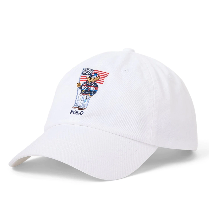 Men's Polo Ralph Lauren White Team USA 2024 Summer Olympics Bear Adjustable Hat