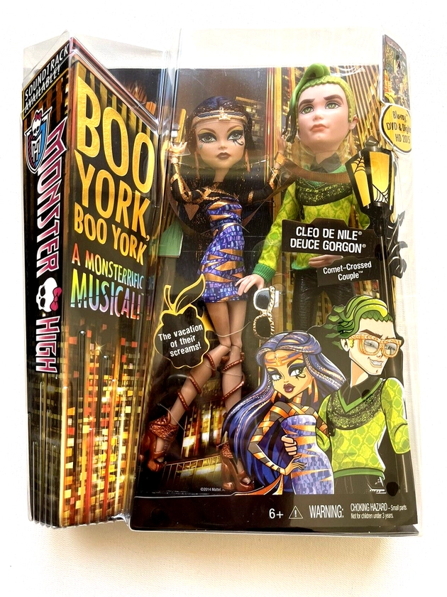 2014 MONSTER HIGH BOO YORK YORK CLEO DE NILE DEUCE GORGON DOLL~ Rare ~ Retired