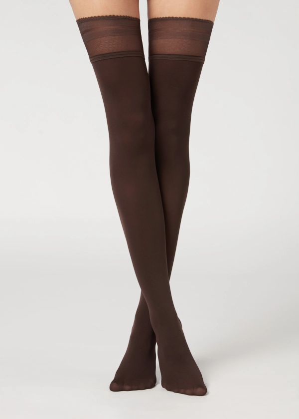 Opaque soft touch Thigh-Highs - Stockings - Calzedonia