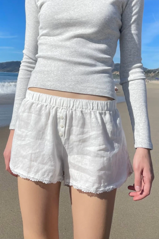 Keira Linen Lace Shorts
