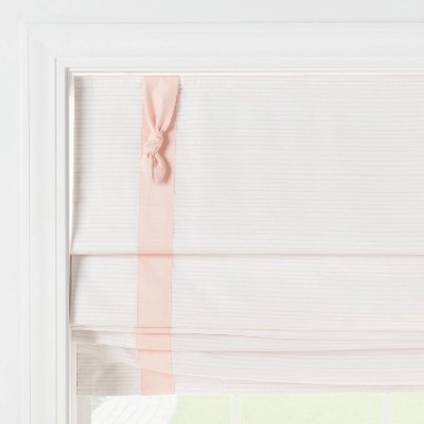 30" x 64" Blackout Roman Kids' Shade Pink with Striped - Pillowfort™