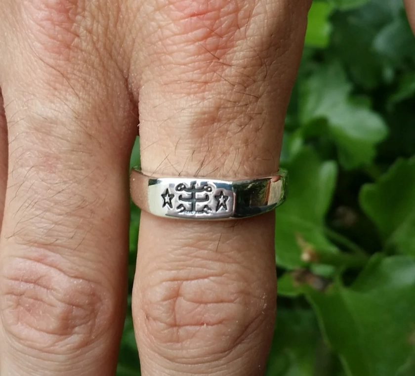 Baha'i Sterling silver Ring "Ringstone" symbol Bahai gift from Haifa multi sizes