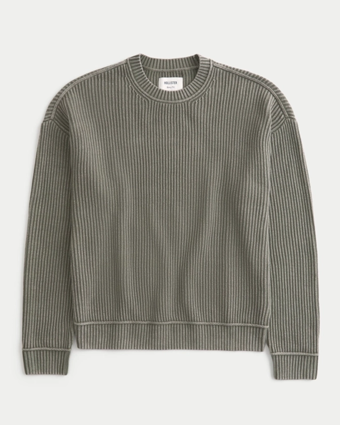 Men's Boxy Crew Sweater | Men's Tops | HollisterCo.com