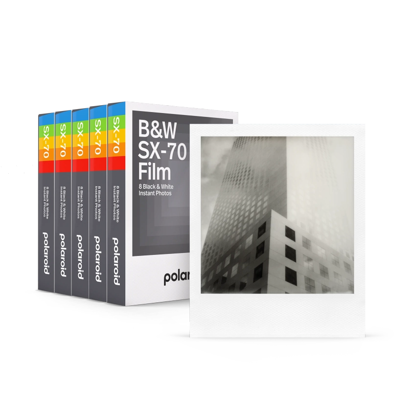 Shop B&W SX-70 Film Five Pack | Polaroid US