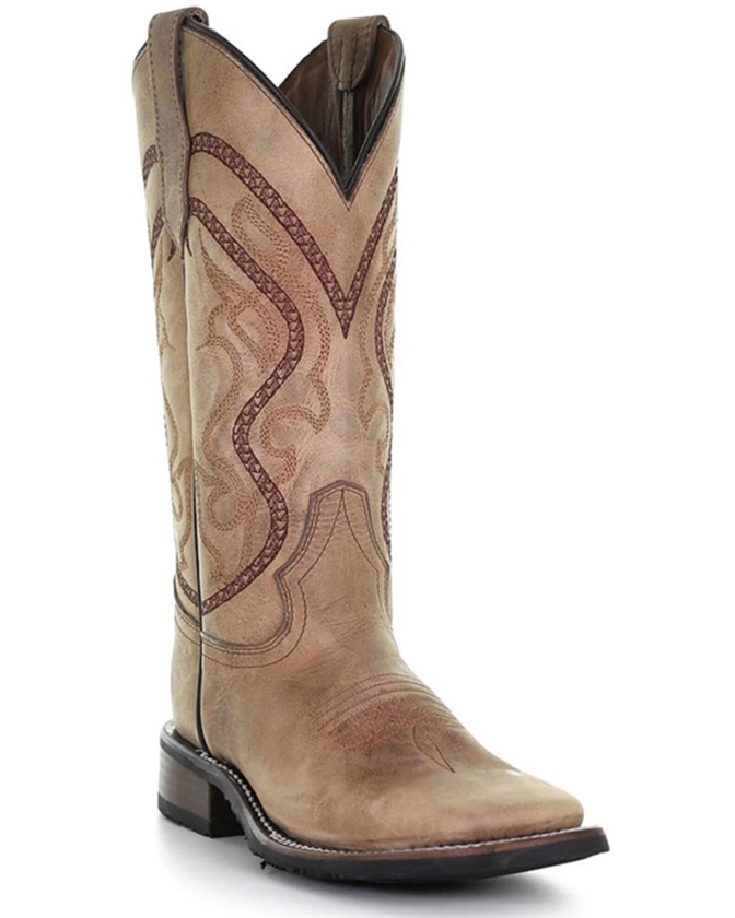 Corral Women's Saddle Embroidered Leather Western Boot - Broad Square Toe | Boot Barn