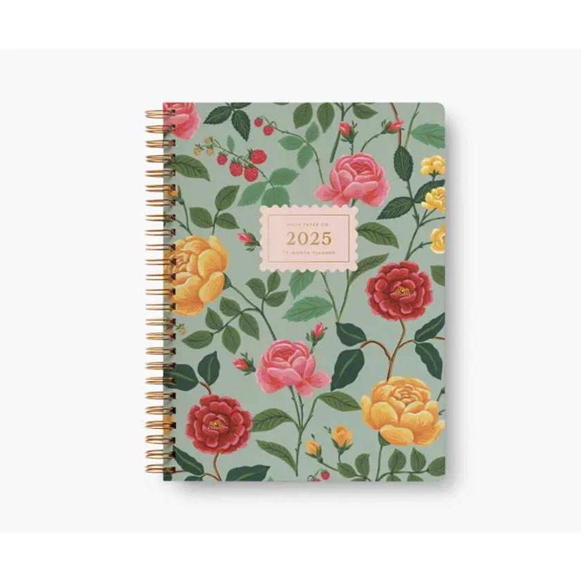 Agenda Roses 2025 12 mois à spirales Rifle Paper Co - Pastel Shop