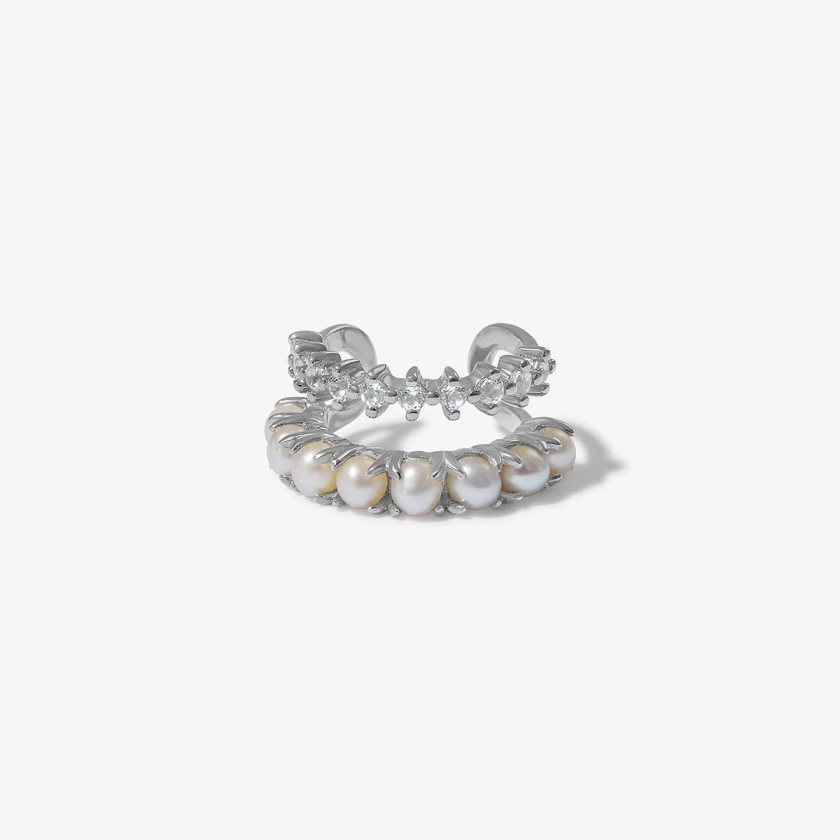 White Gold Moises Ear Cuff | Fine Wedding Collection | Adornmonde