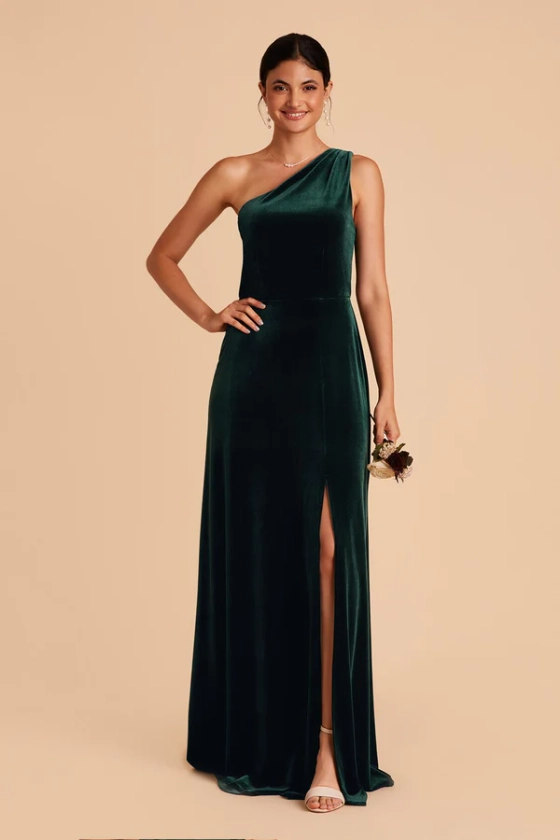 Kira Velvet Dress - Emerald