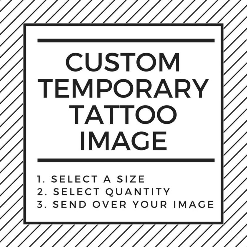 Custom Temporary Tattoo, Custom Image Tattoo, Temporary Tattoo Custom, Wedding Tattoo, Events Tattoo, Customised Tattoo, Birthday Tattoo - Etsy UK
