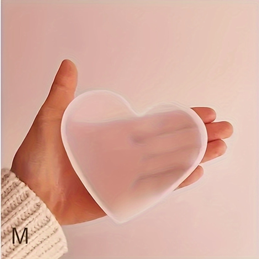 1pc Love Heart Resin Mold Love Heart Shape Tray Silicone Mold With 17.78cm, 15.24cm, 10.16cm, 5.08cm DIY Epoxy Resin Heart Casting Silicone Mold, Wedd