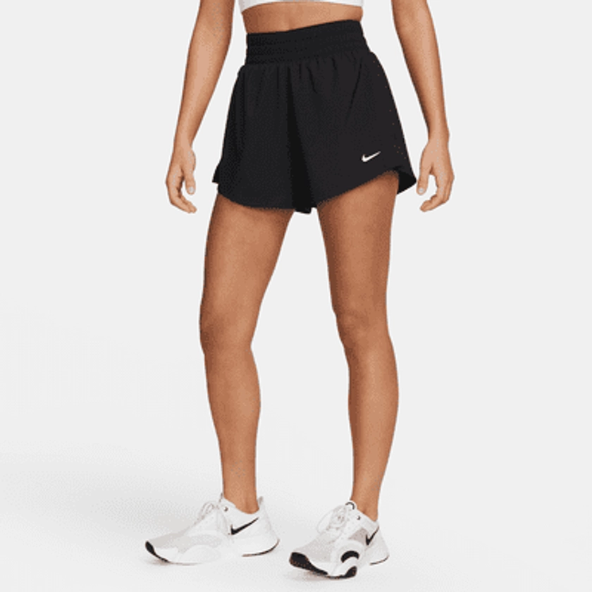 Calções 2 em 1 de 8 cm com cintura subida Dri-FIT Nike One para mulher