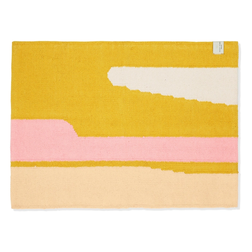 Prescott Cloud | Orange Cotton Bath Rug | Quiet Town