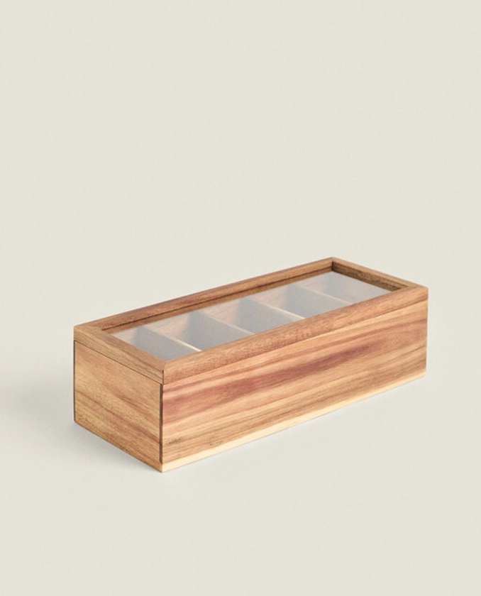 BOÎTE À THÉS BOIS VERRE RECYCLABLE - RANGEMENT - CUISINE | Zara Home France