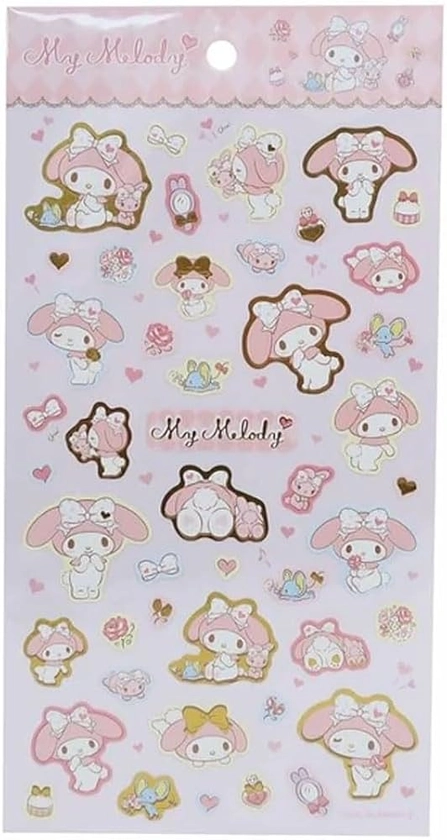 Sanrio My Melody Pet Sticker Seal 1 Sheets 46 Pcs Decorative Scrapbooking Supplies Stationery (Fashionable Logo)