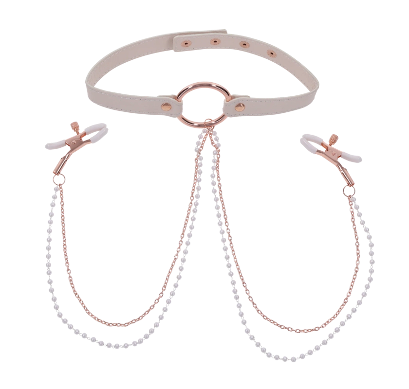 Peaches ‘n CreaMe Collar with Nipple Clamps